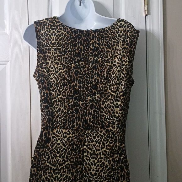 GK direct designed exclusively for Mary Kay cheetah print faux wrap dress Sz S - Picture 7 of 8
